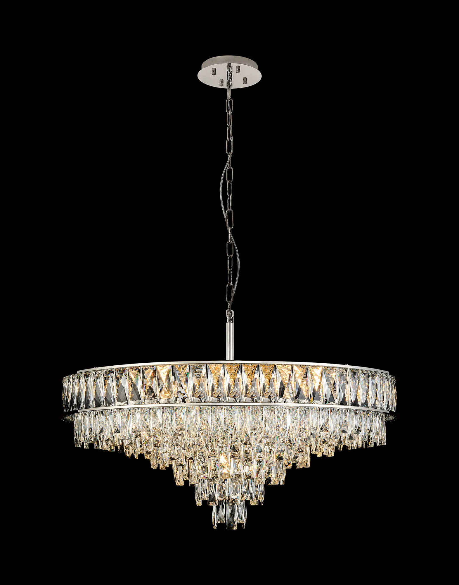 Vivienne Polished Nickel Crystal Ceiling Lights Diyas Statement Crystal Fittings Vivienne Polished Nickel Crystal Ceiling Lights Diyas Statement Crystal Fittings
